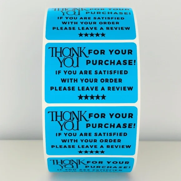 Thank You Stickers Please Leave a Review – Small Business Packaging Labels - Picture 2 of 11